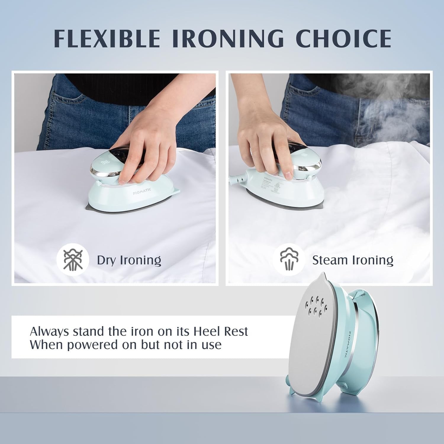 Travel Iron Mini with Steam for Clothes with Dual Voltage, Portable Mini Iron…