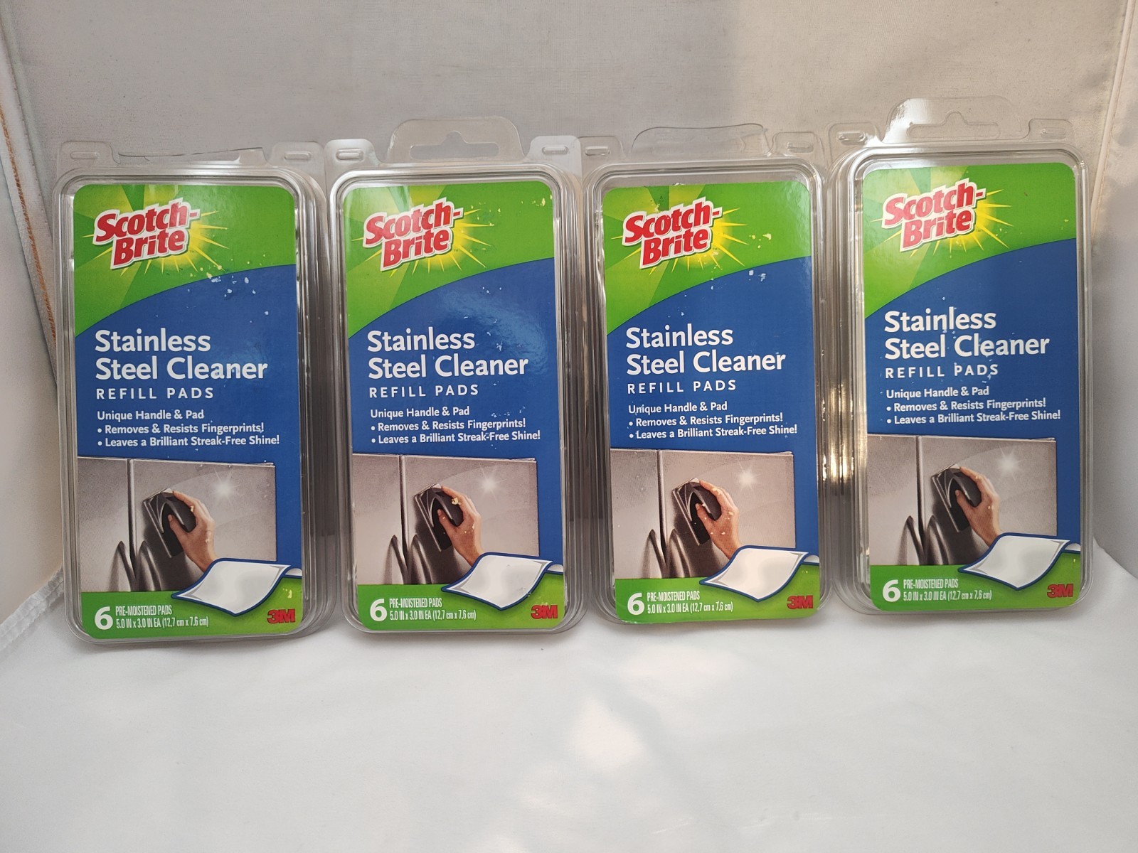 4 Packs Of 6 Scotch-Brite Stainless Steel Cleaner Refill Pads (24 Total Pads)