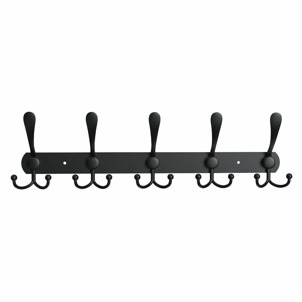 Stainless Steel 15 Hooks Coat Robe Hat Clothes Wall Mount Hanger Towel Rack 2025