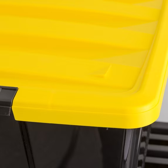 IRIS 94qt Stackable Storage Containers 3pk Totes with Lids