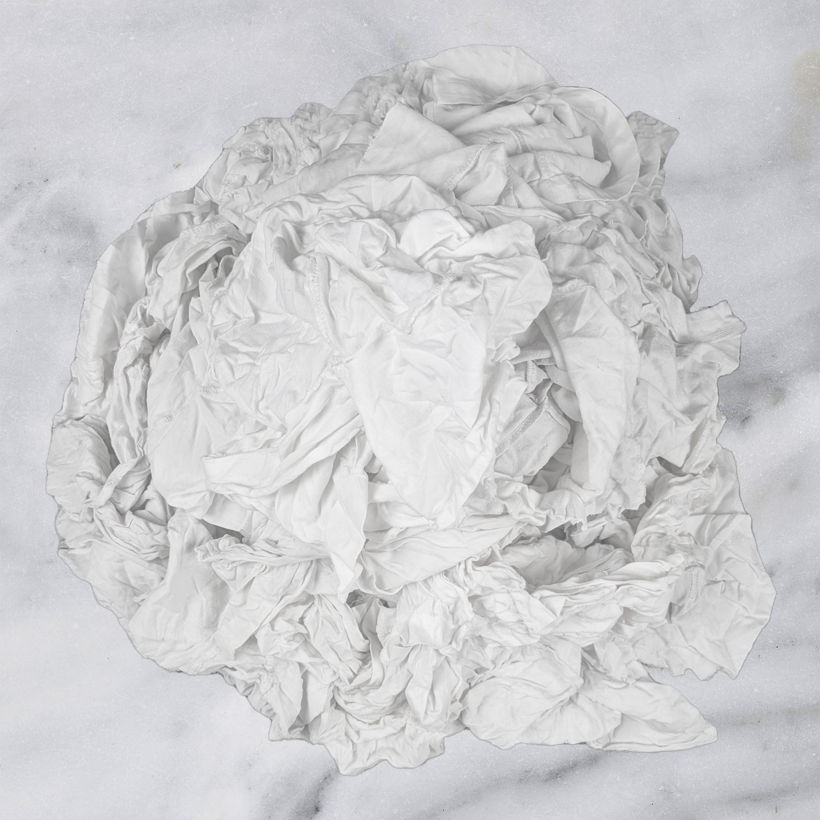 White T-Shirt Knit Rags – 600 LB Pallet | Cleaning Wipers – Compressed Boxes