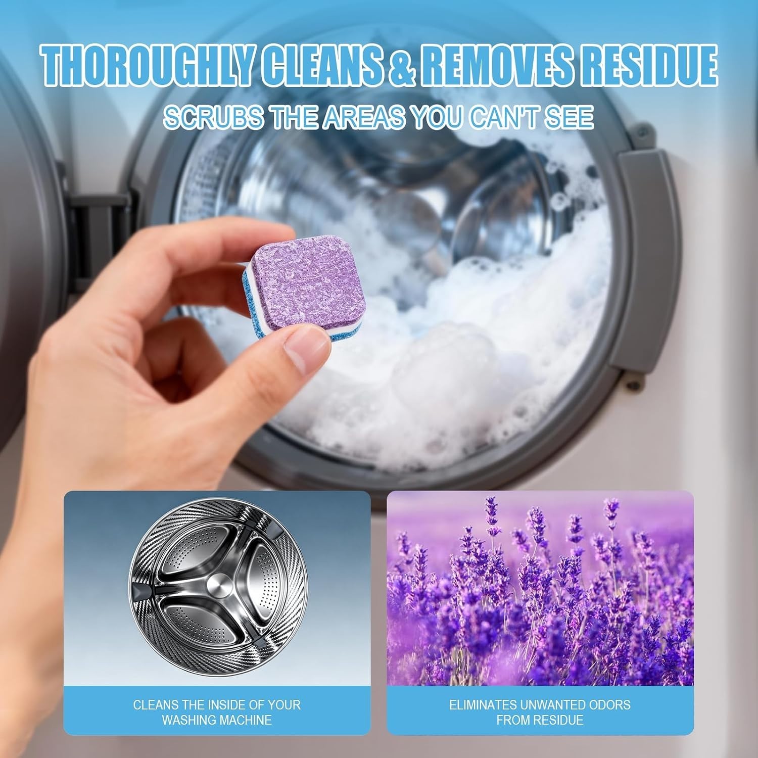 Mamouris Clean Washing Machine Cleaner Tablets – 24 Pack for a 12 Supply