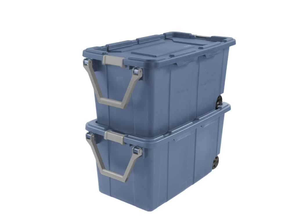 Sterilite Extra-Large Wheeled Industrial Storage Bin, 40 Gallon Durable , 2 Pack