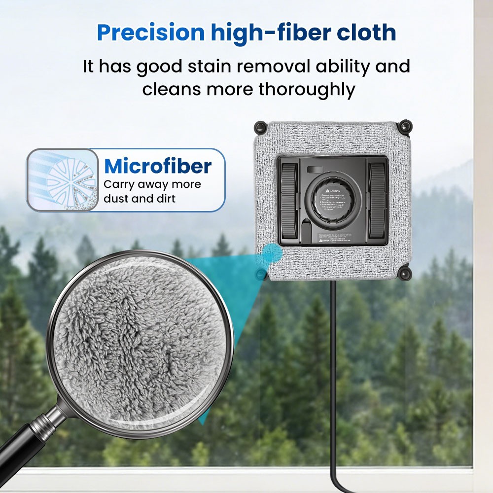 Smart Window Cleaner Robot Automatic Double Spray Head 50ml Water Tank Remote