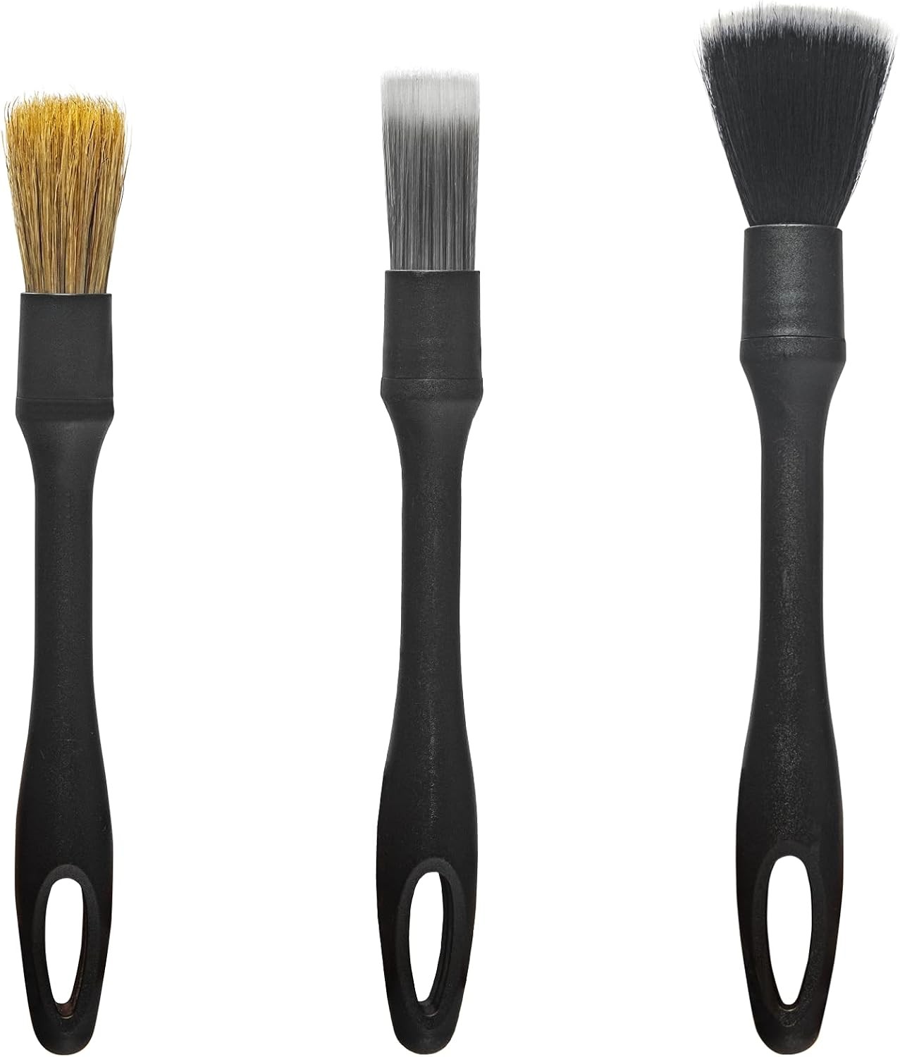 Detailing Brush Set -5 Different Sizes Premium Natural Boar Hair Mixed Fiber