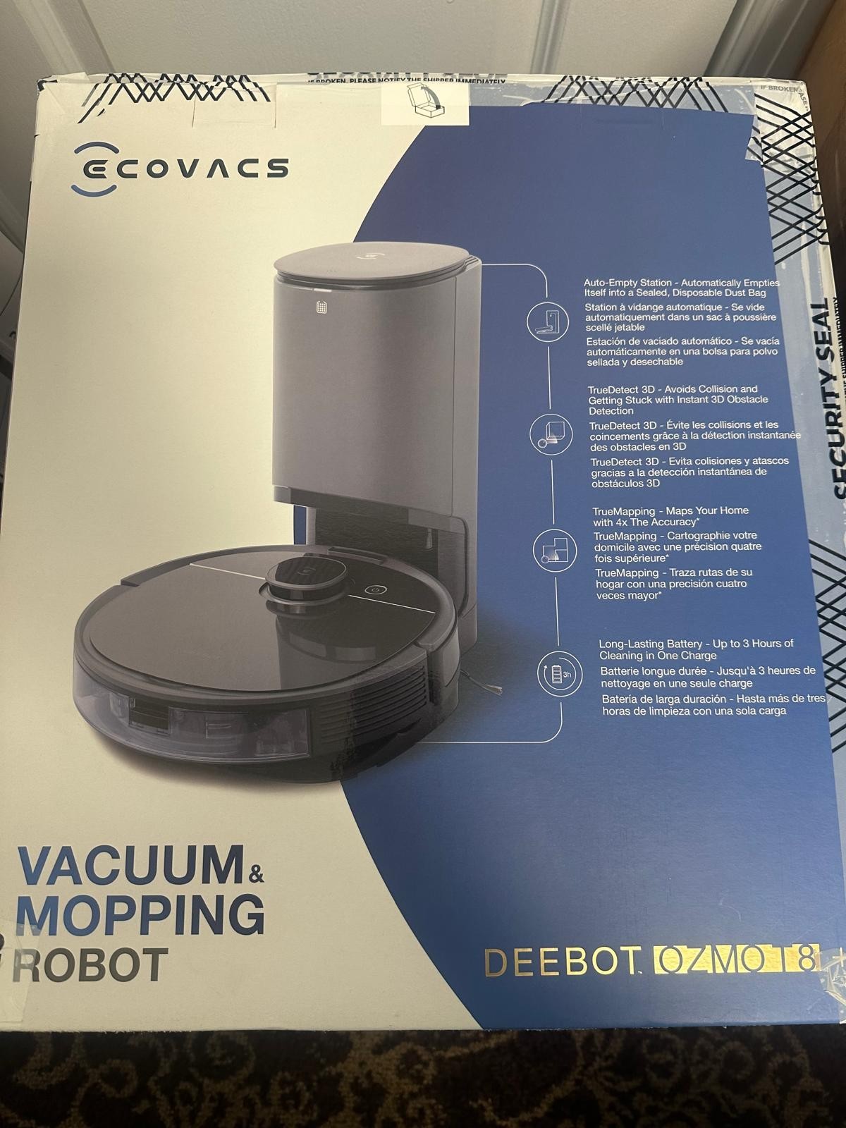 ECOVACS Robotics – DEEBOT OZMO T8+ Vacuuming and Mopping Robot with Auto-Empty