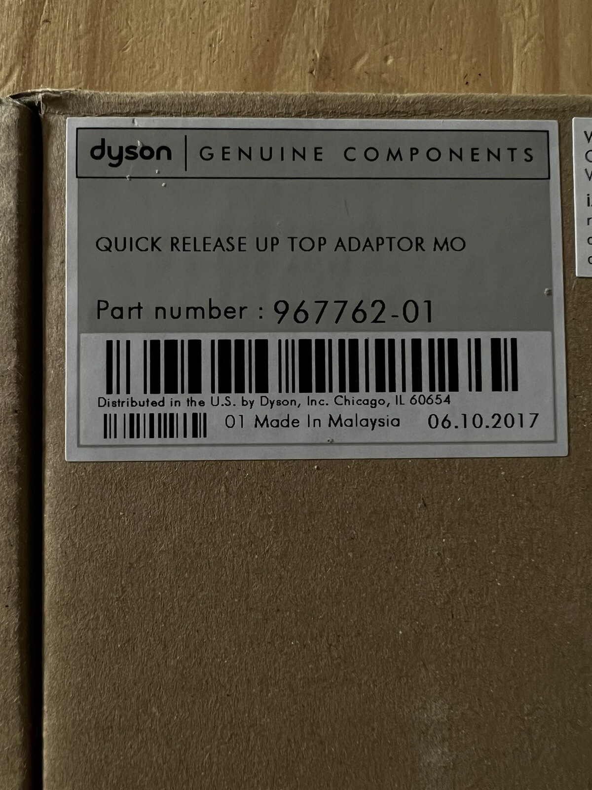 dyson quick release up top adaptor 967762-01