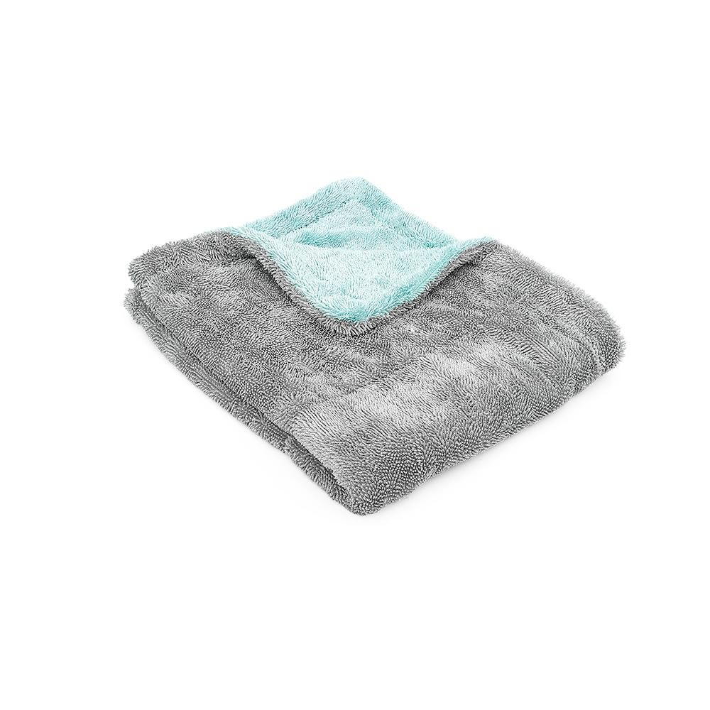 The Rag Company 52024-LIQUID8R-AQUA 20×24 Twist Loop Drying Towel AQUA & GREY