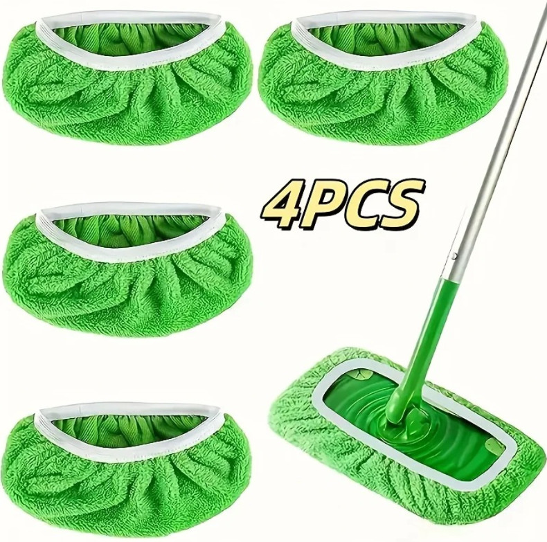 4pcs Reusable Mop Pads Ultra-Fine Fiber High Absorption Cleaning Pads – NEW