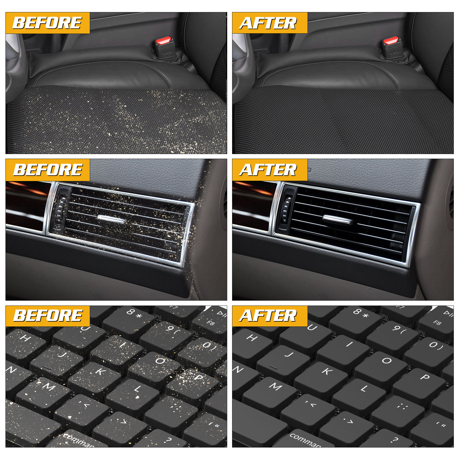 3 Piece Cleaning Gel Jelly Multi Purpose Remove Dust Sticky Keyboard Laptop Car