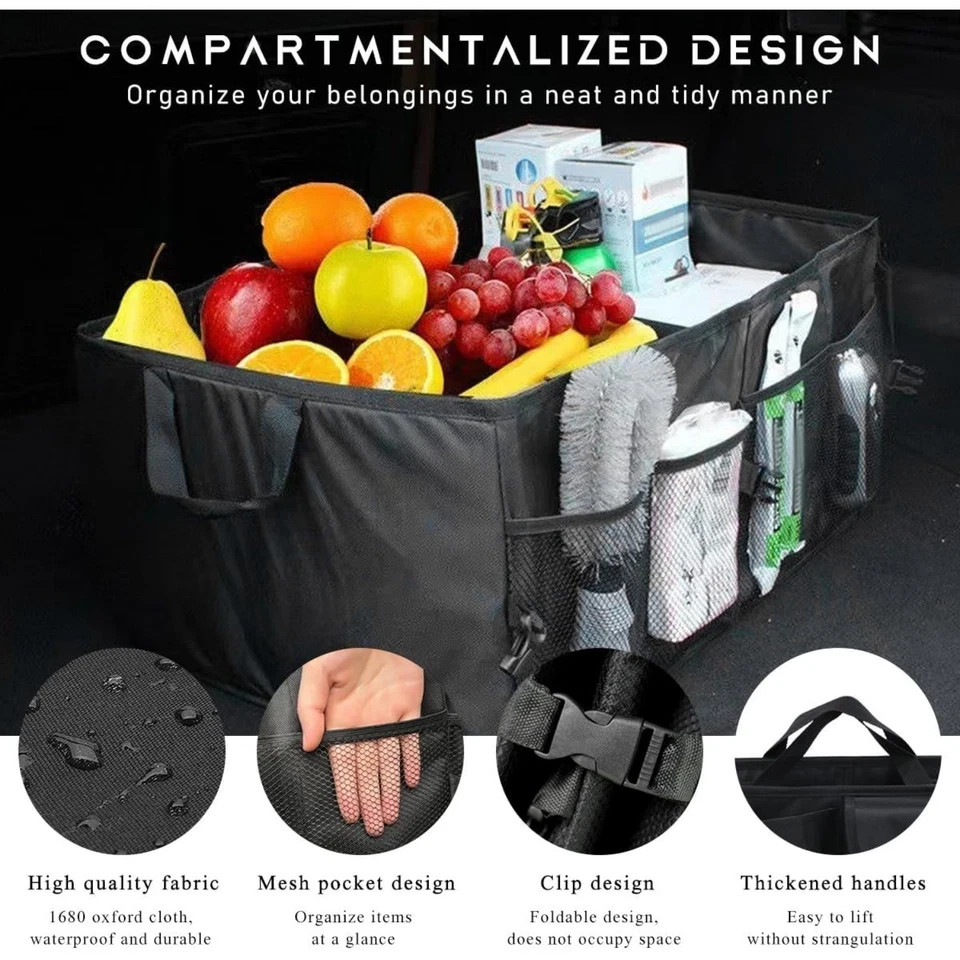 Car Trunk Backseat Organizer Waterproof Oxford Cloth Trunk Storage Organizer