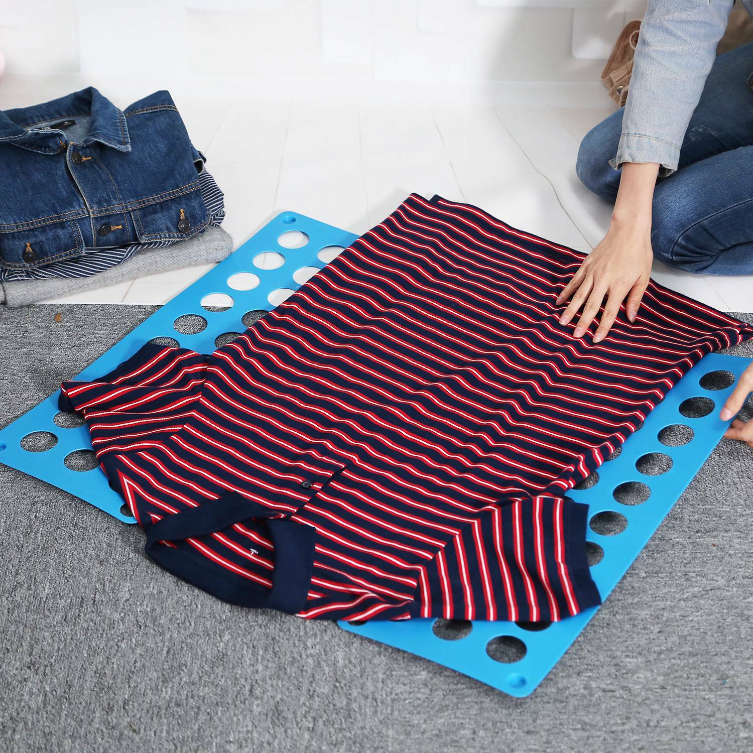 Adjustable T-Shirt Clothes Fast Folder Folding Board Laundry Organizer For Adult