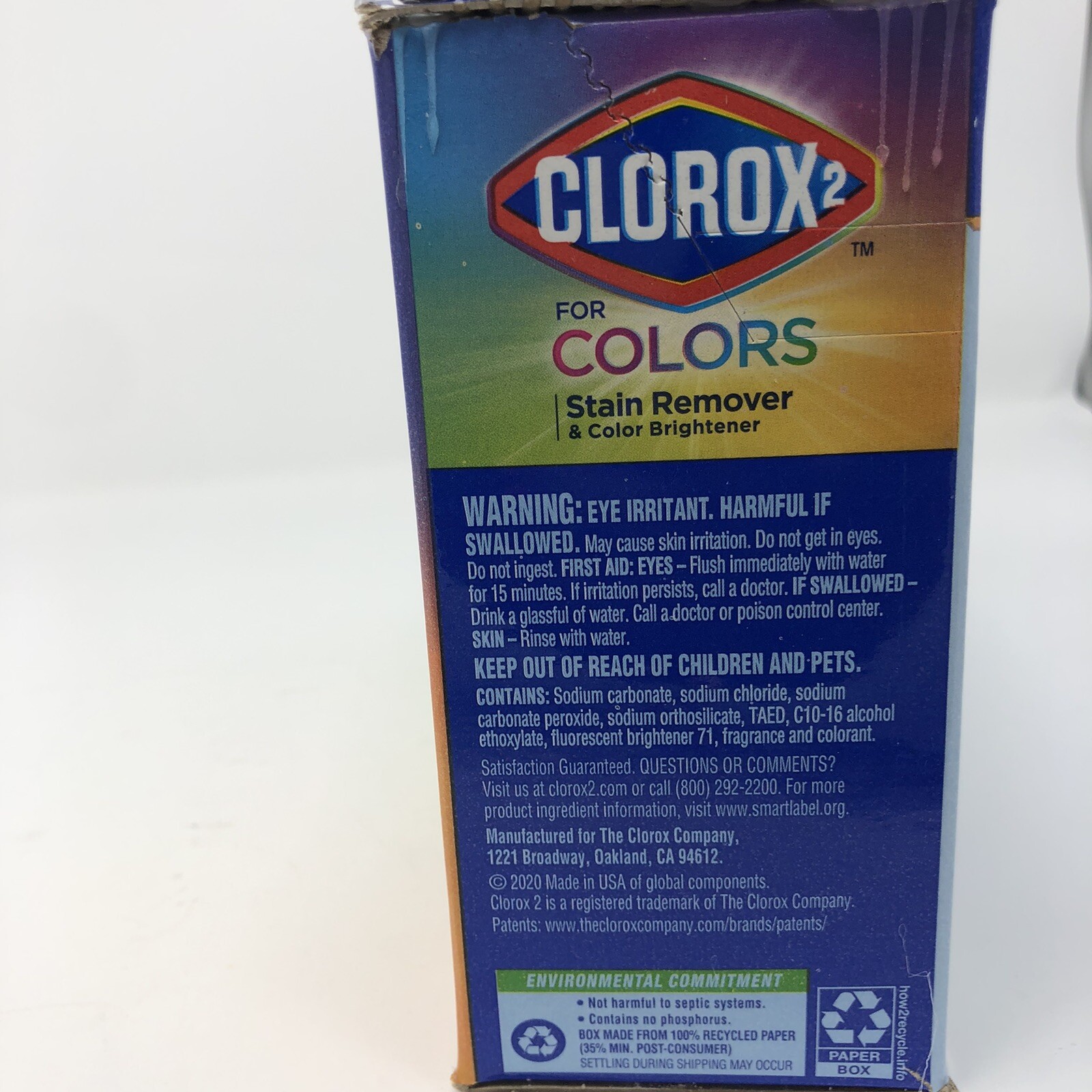 Clorox 2 For Colors Stain Remover Color Booster Powder Original 49.2 oz
