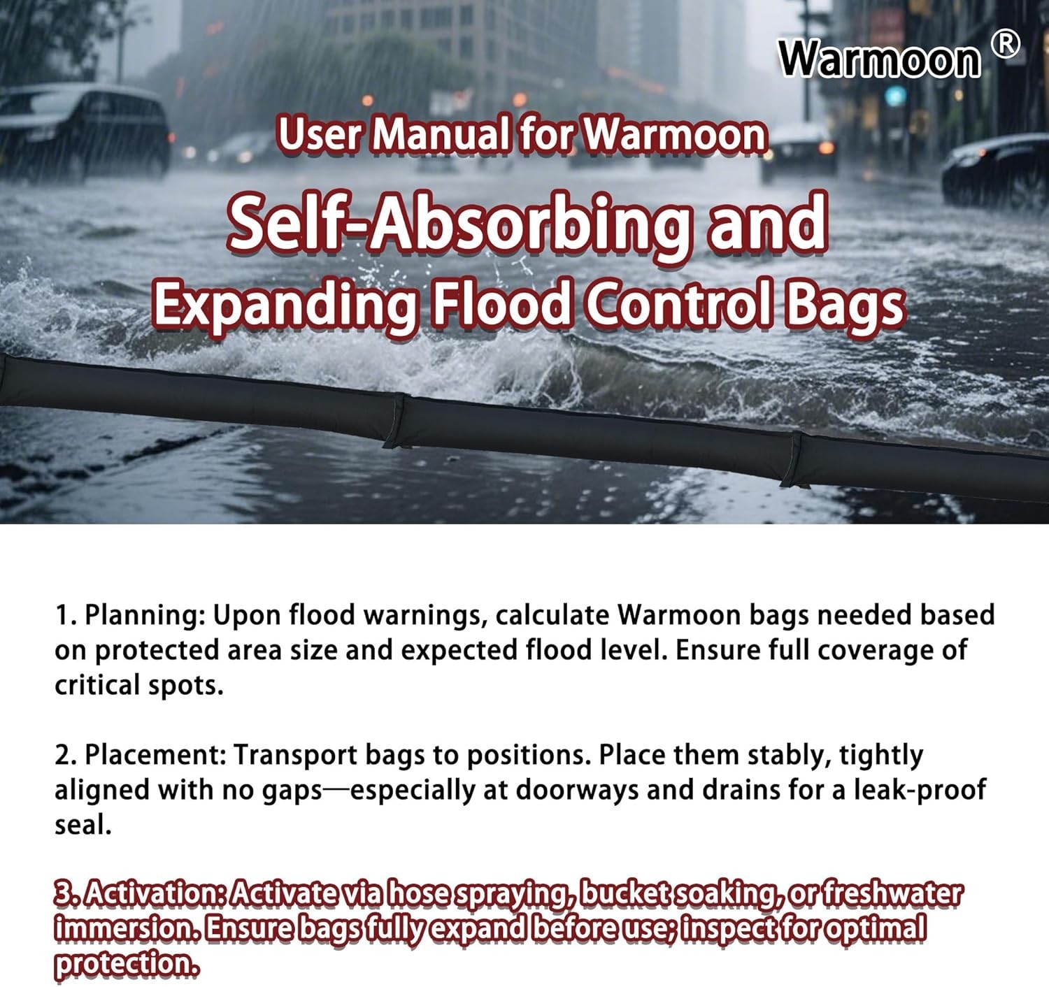 Reusable Flood Protection Bags – 5+ Shelf Life, Ideal for Home & Garage Use