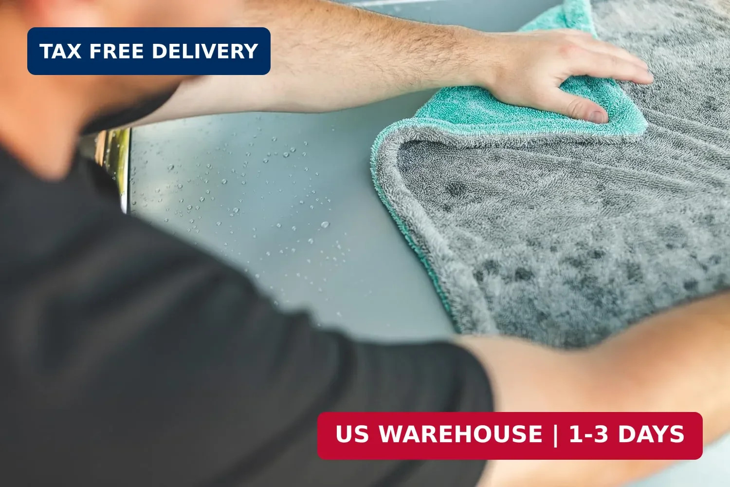The Rag Company, The Liquid8r, Absorbent 70/30 Blend Microfiber Drying Towel for