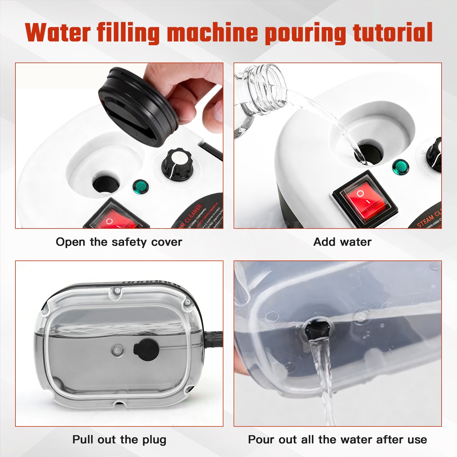2500W Handheld Steam Cleaner High Pressure Household Car Steam Cleaning Machine