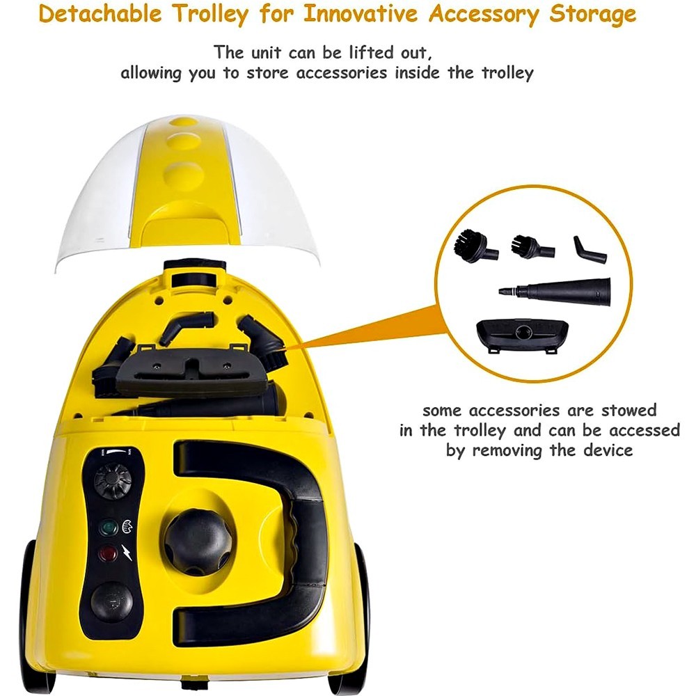 STEAM CLEANER HEAVY DUTY DEEP CLEAN 65OZ LARGE WATER TANK HOME CAR CHEMICAL-FREE