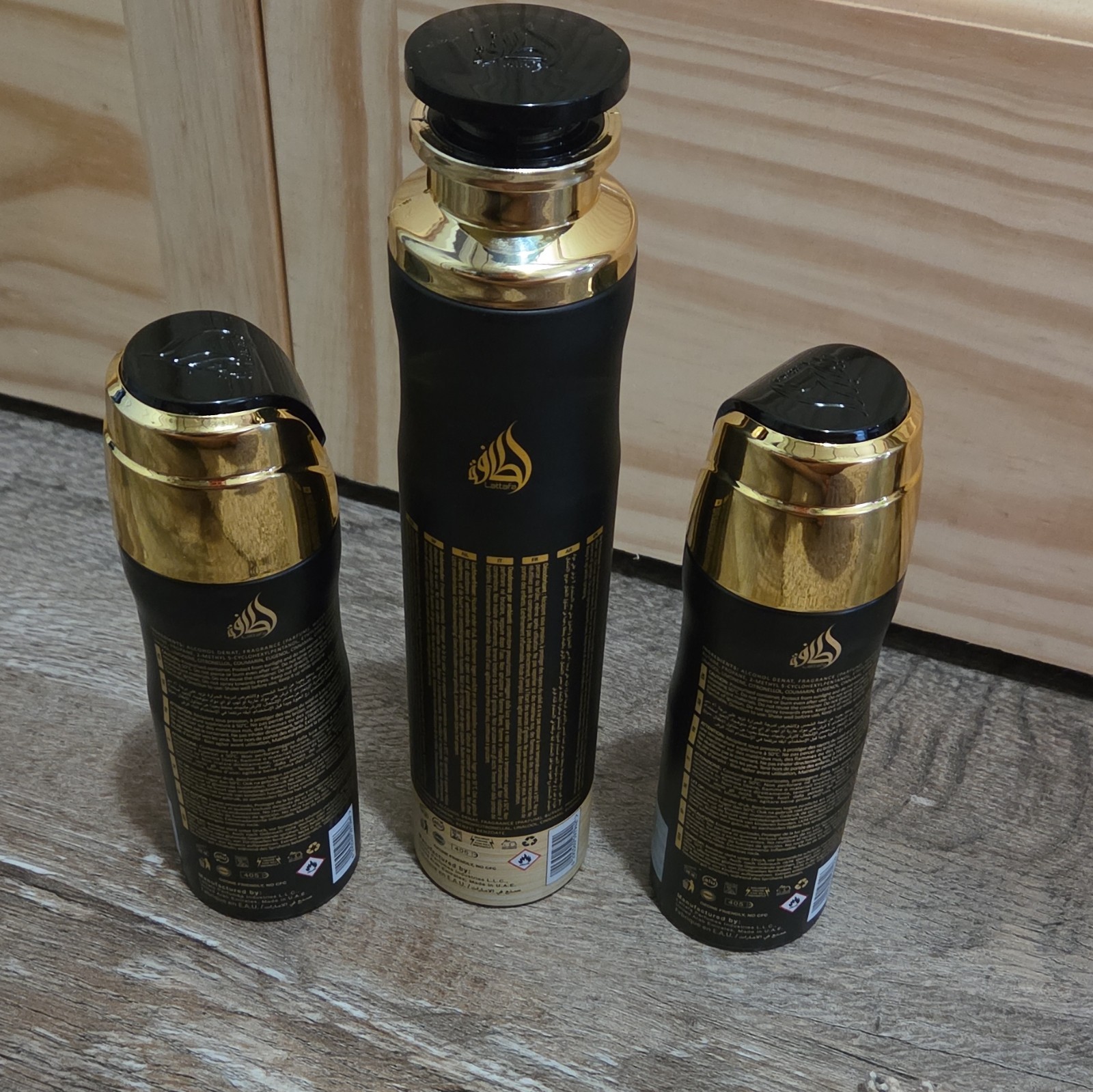 Lattafa Khamrah 300ml Air Freshener + 2x Asad 200ml Perfumed Spray