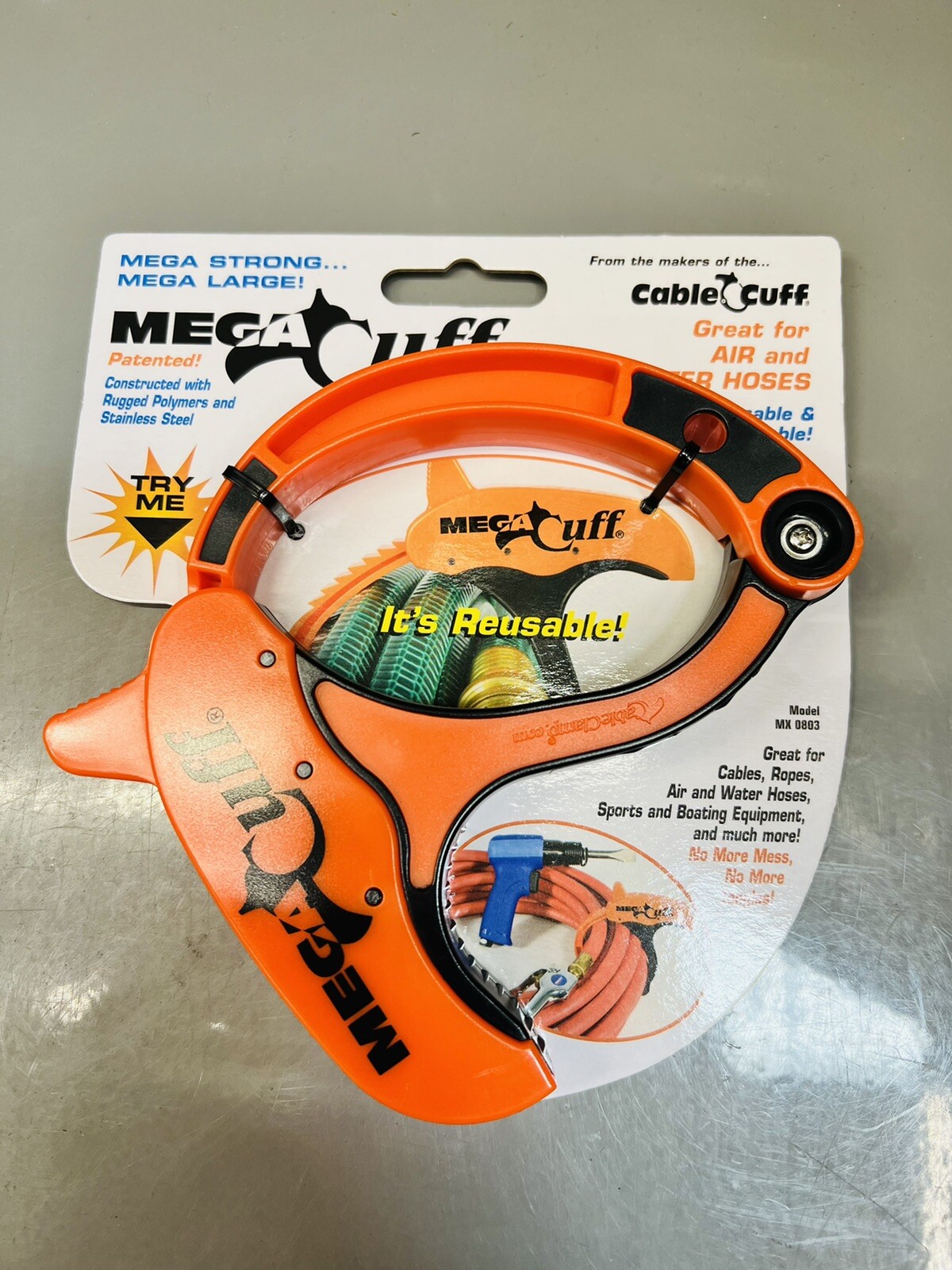 Cable Cuff Mega Cuff – Single Extra Large Reusable Serrated Cable Organizer.🔥
