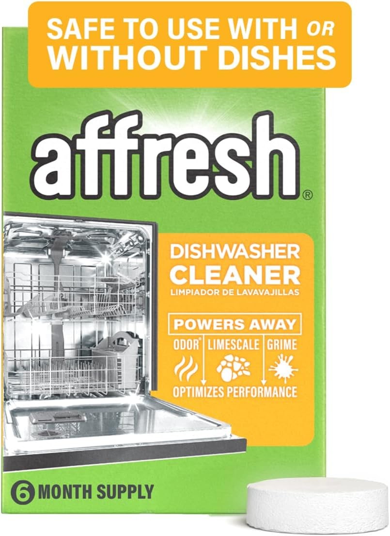 Affresh Dishwasher Cleaner, Helps Power Away Odor Causing Bacteria 6 Tablets