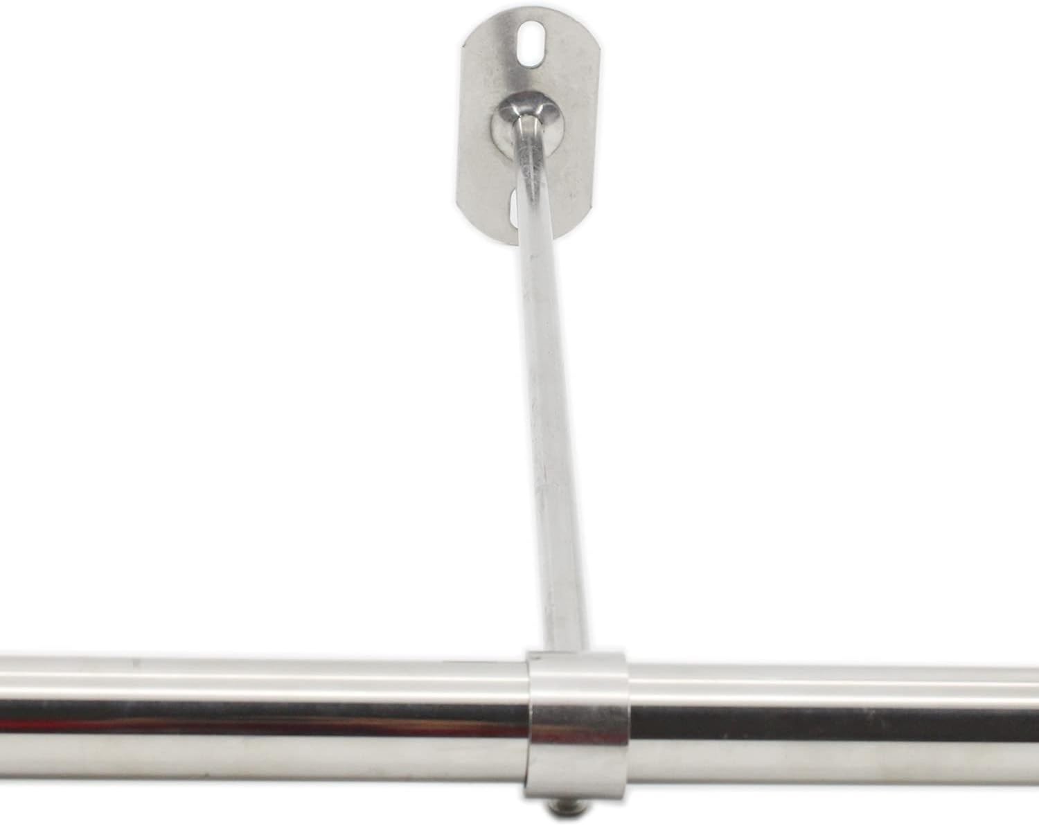 2 Pack Ceiling Mount Bracket, Stainless Steel Wardrobe Pipe Bracket Rod Holde…