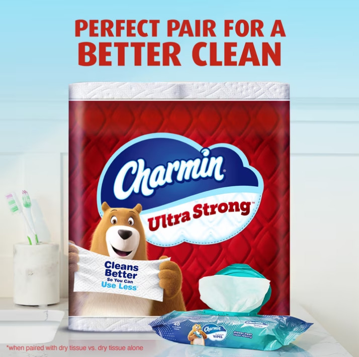 2 PACK Charmin Ultra Strong Toilet Paper 9 Mega XXL Rolls, 440 Sheets Per Roll