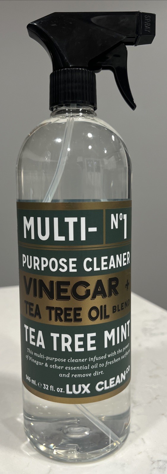 LUX CLEAN ~ VINEGAR + TEA TREE MINT Kitchen Odor Refresh MULTI CLEANER 946ML