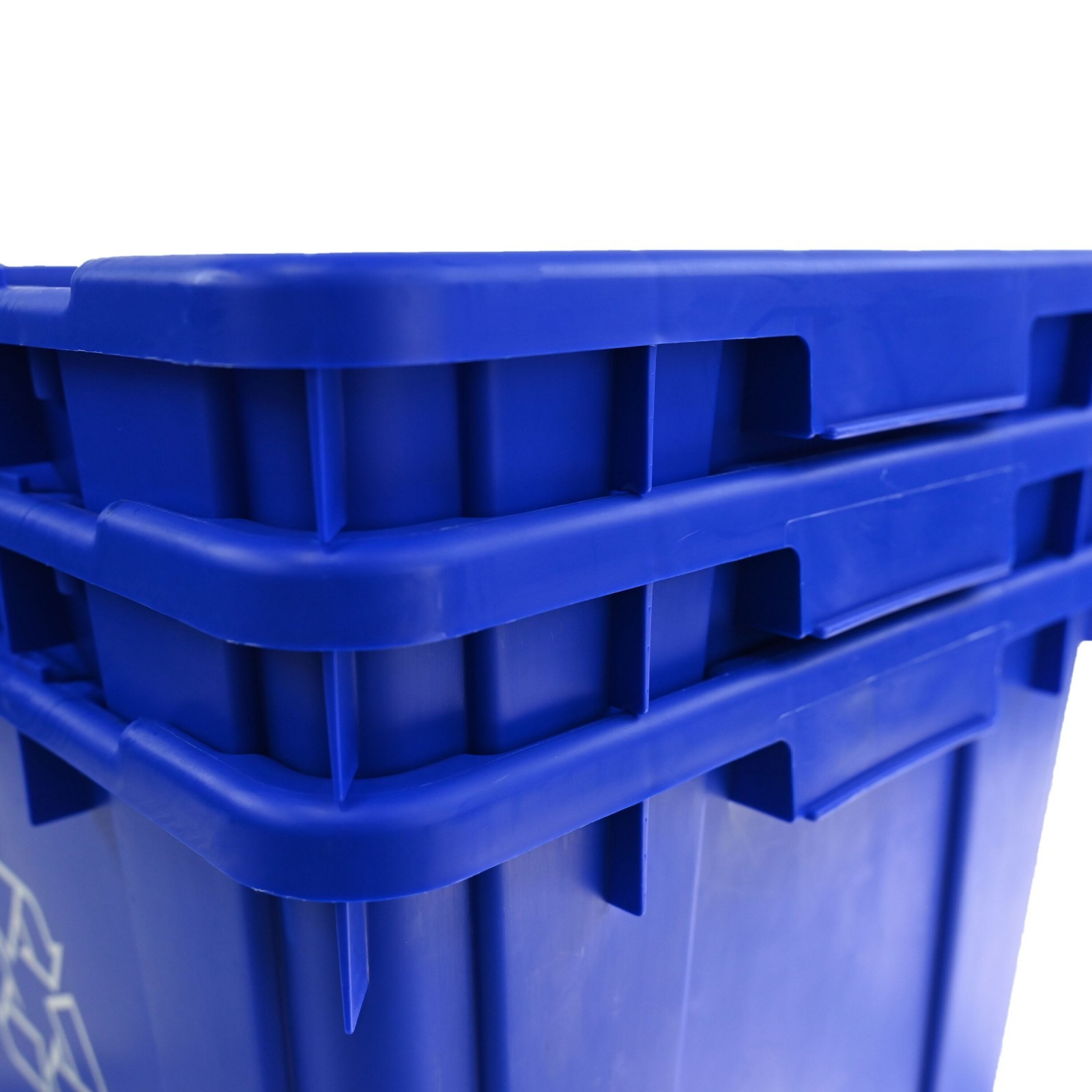 Project Source 14-Gallon Blue Indoor or outdoor Recycling Bin