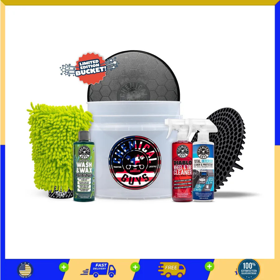 Chemical Guys Professional Car Wash and Shine Cleaning Kit 8 Piece Set