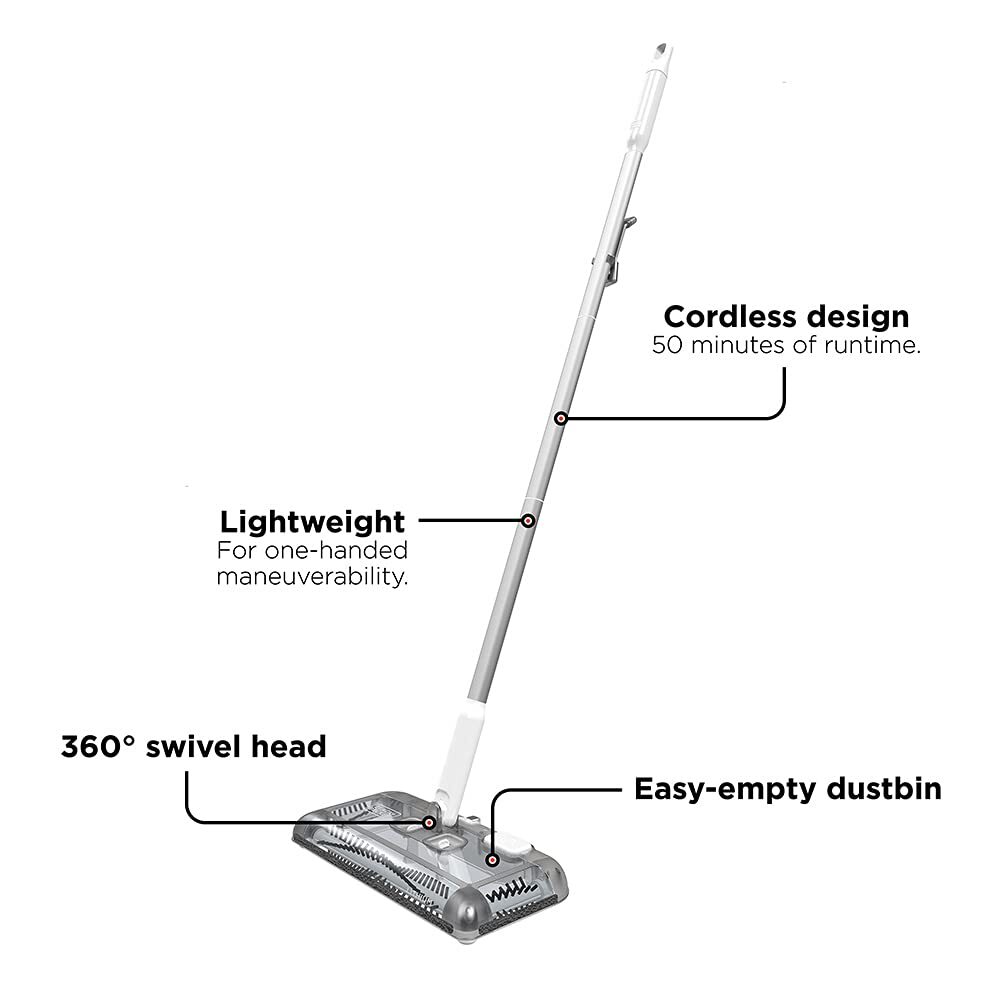 BLACK DECKER Cordless Floor Sweeper Multi Surface Lightweight Easy Clean 50 Min