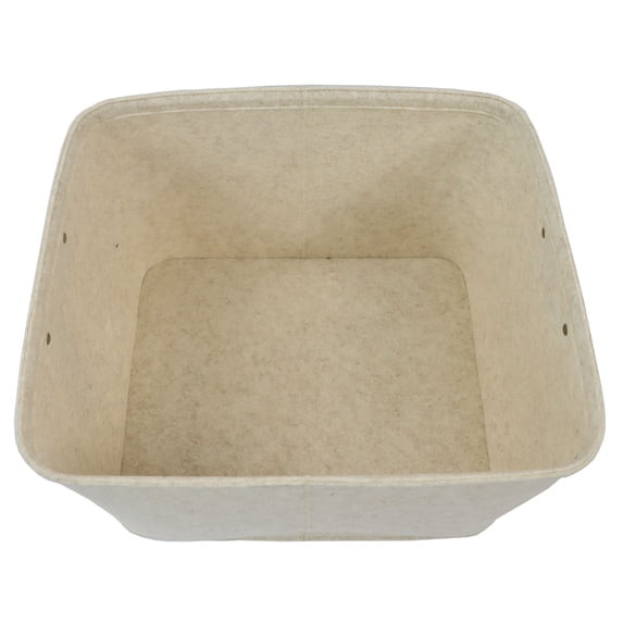 Set 2 Mainstays Dark Gray Felt Decorative Storage Basket, 15x 11.02x 7.87 in