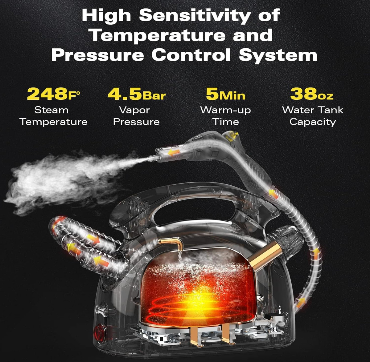 Portable Steam Cleaner Machine Steamer Carpet Tile Floor Grout Auto Detailing
