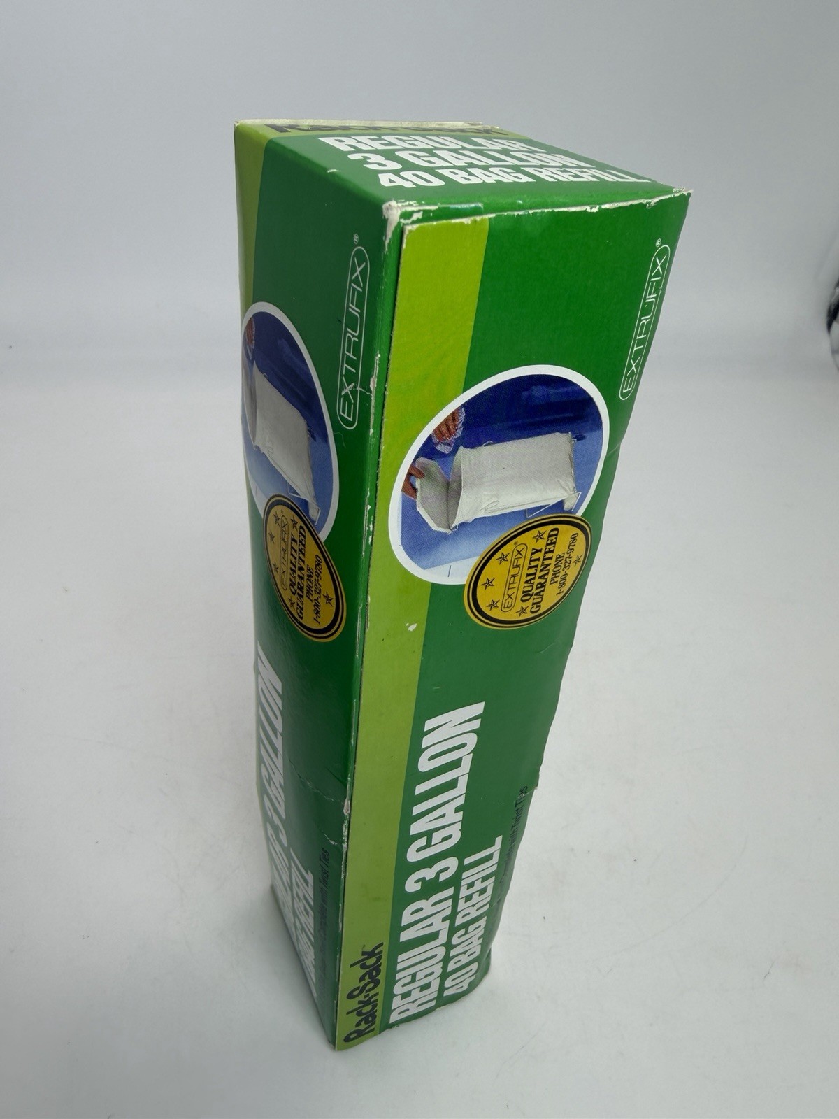 Vintage Rack Sack Refill Bags White 3 Gallon – 40 Count With Ties New Box