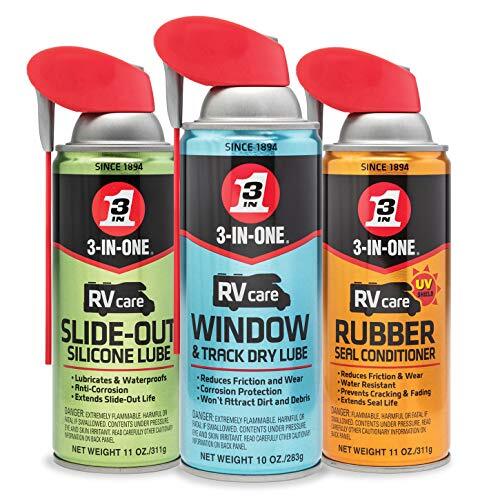 RVcare Window & Track Dry Lube with SMART STRAW SPRAYS 2 WAYS 10 OZ 6-Pack