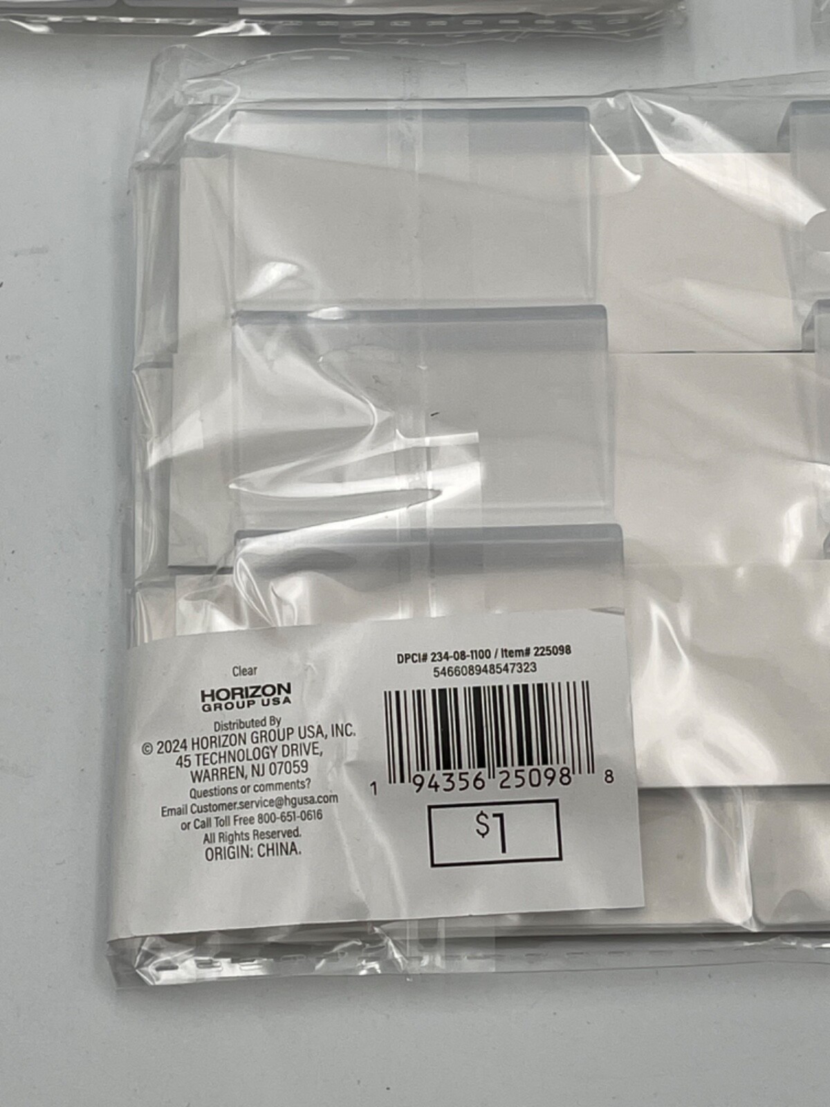 Dry Erase Basket Labels ,Clip On for Pantry, Laundry, Storage Baskets 6PK Clear
