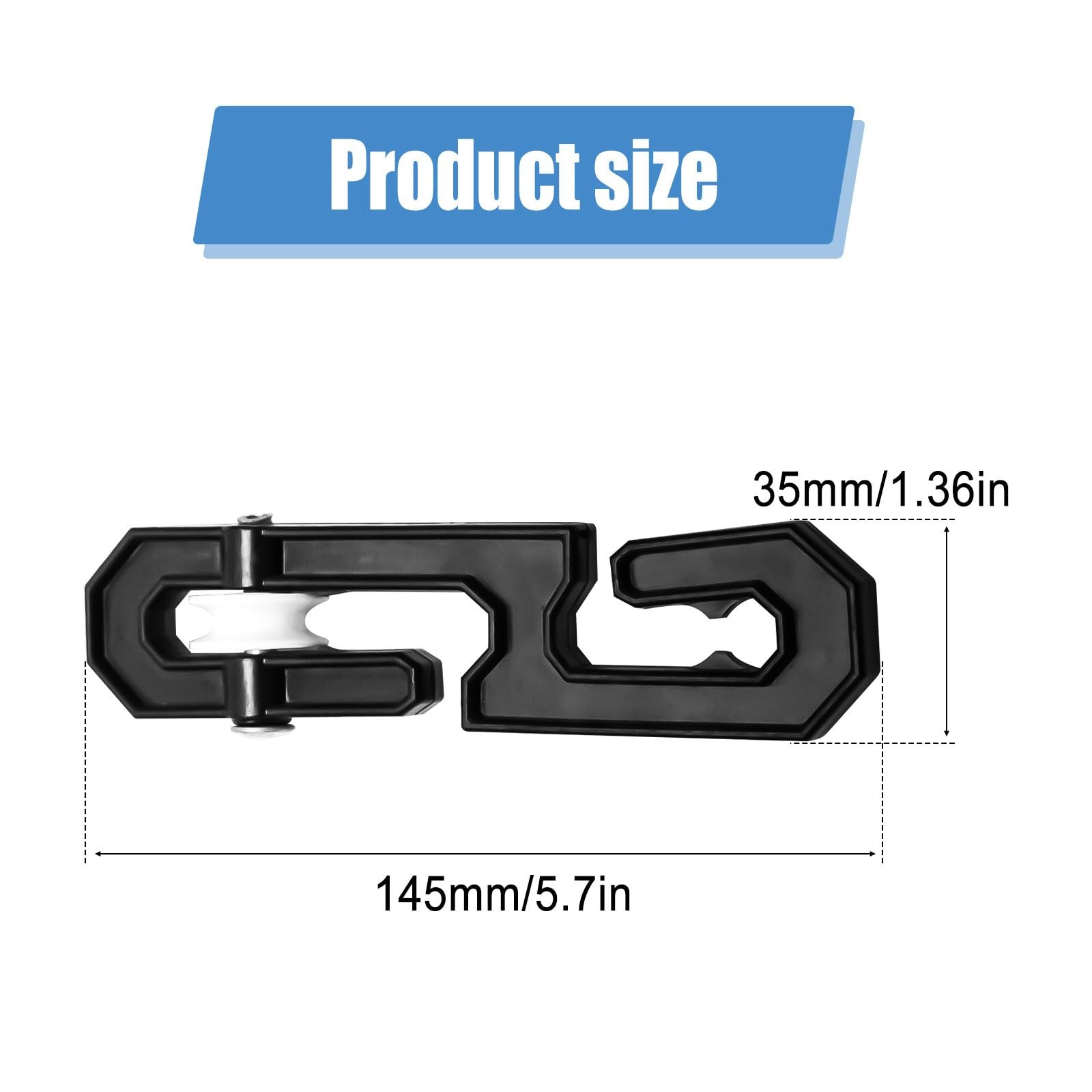 6 PCS Plastic Aluminum Clothesline Separator Spreader Pulley SShaped Kit