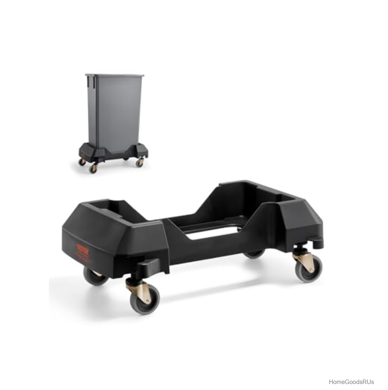 Trash Can Dolly 200lb Capacity 16 23 Gallon Bin Caster Wheels Foot Pedal