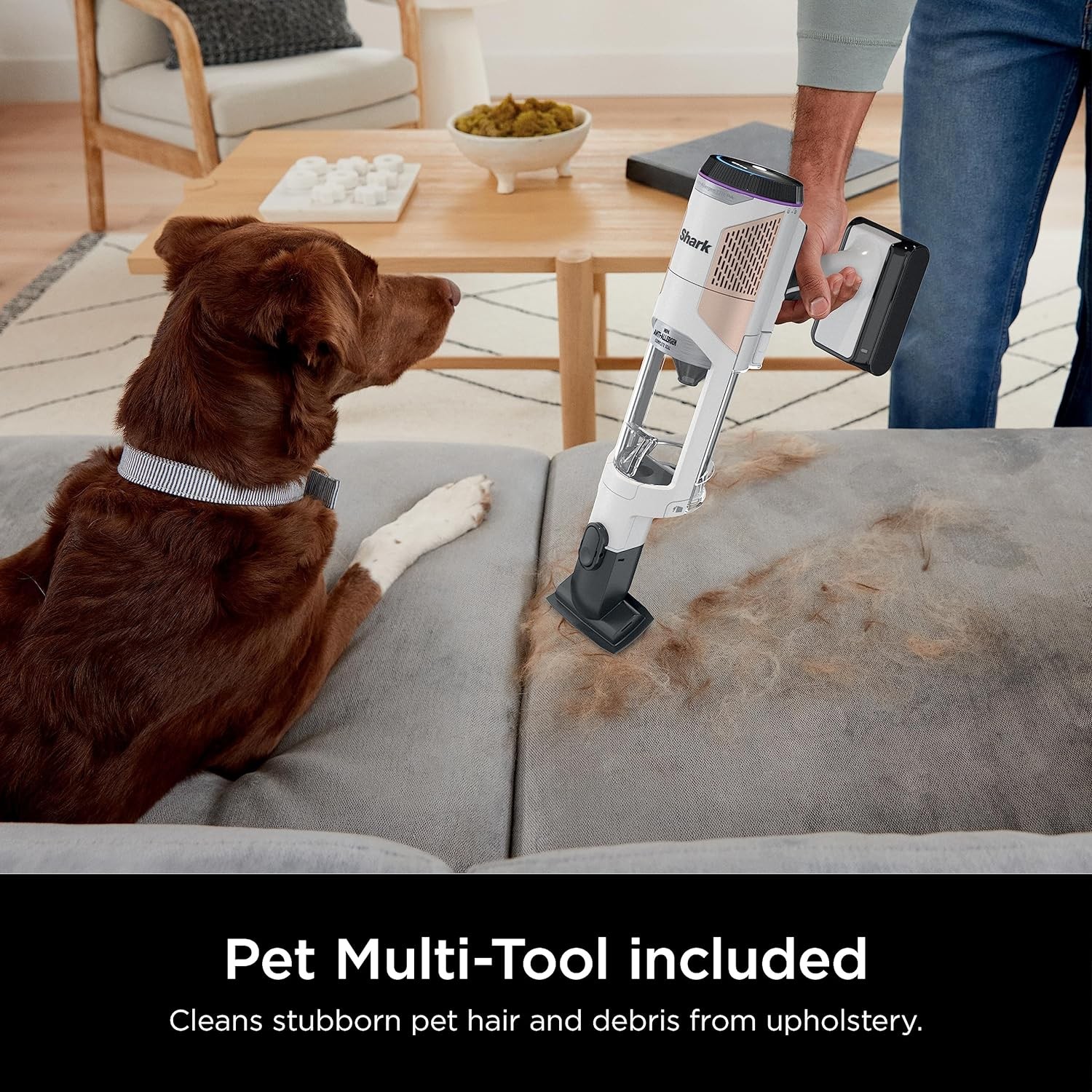 Shark R-IW3511 DirtDetect Pro Cordless Stick Vacuum, White/Brass – Certified
