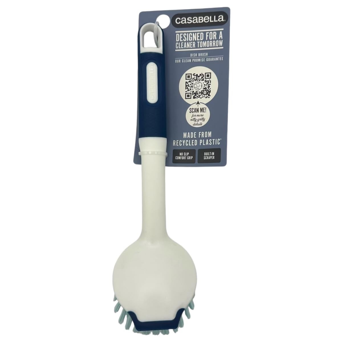 Casabella Round Brush Scrubber 1ea, 1 Count (Pack of 1), Assorted Colors