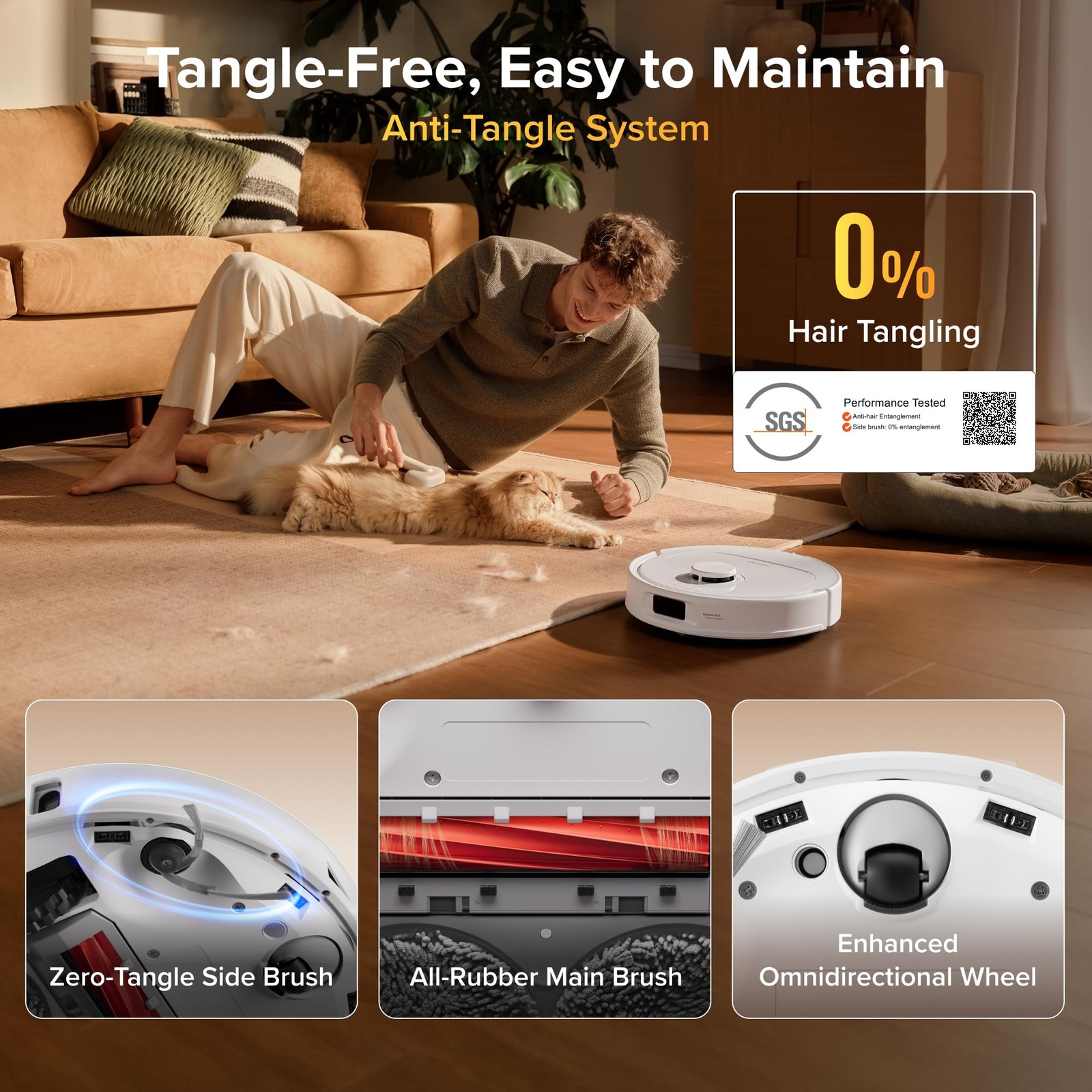 roborock Qrevo S Pro Robot Vacuum and Mop, 18,500Pa Suction Multifunctional Dock