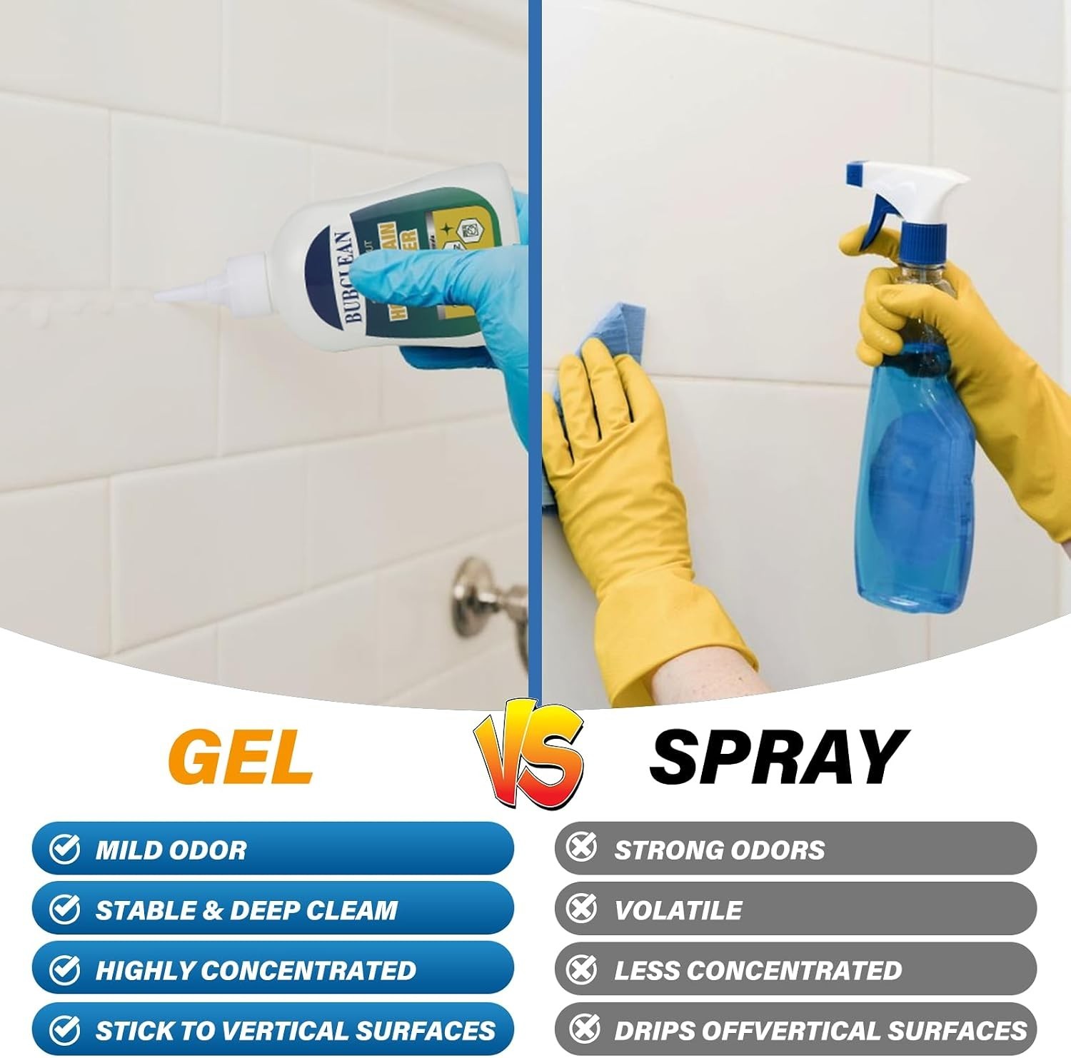 Home Stain Remover Gel Cleaner, Heavy Duty Black Surface Stain Cleaner for Wa…