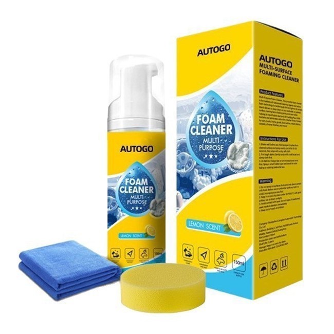 4-in-1 Multi-Enzyme Foam Cleaner, All-Purpose Spray 5oz with Sponge & Towel USA