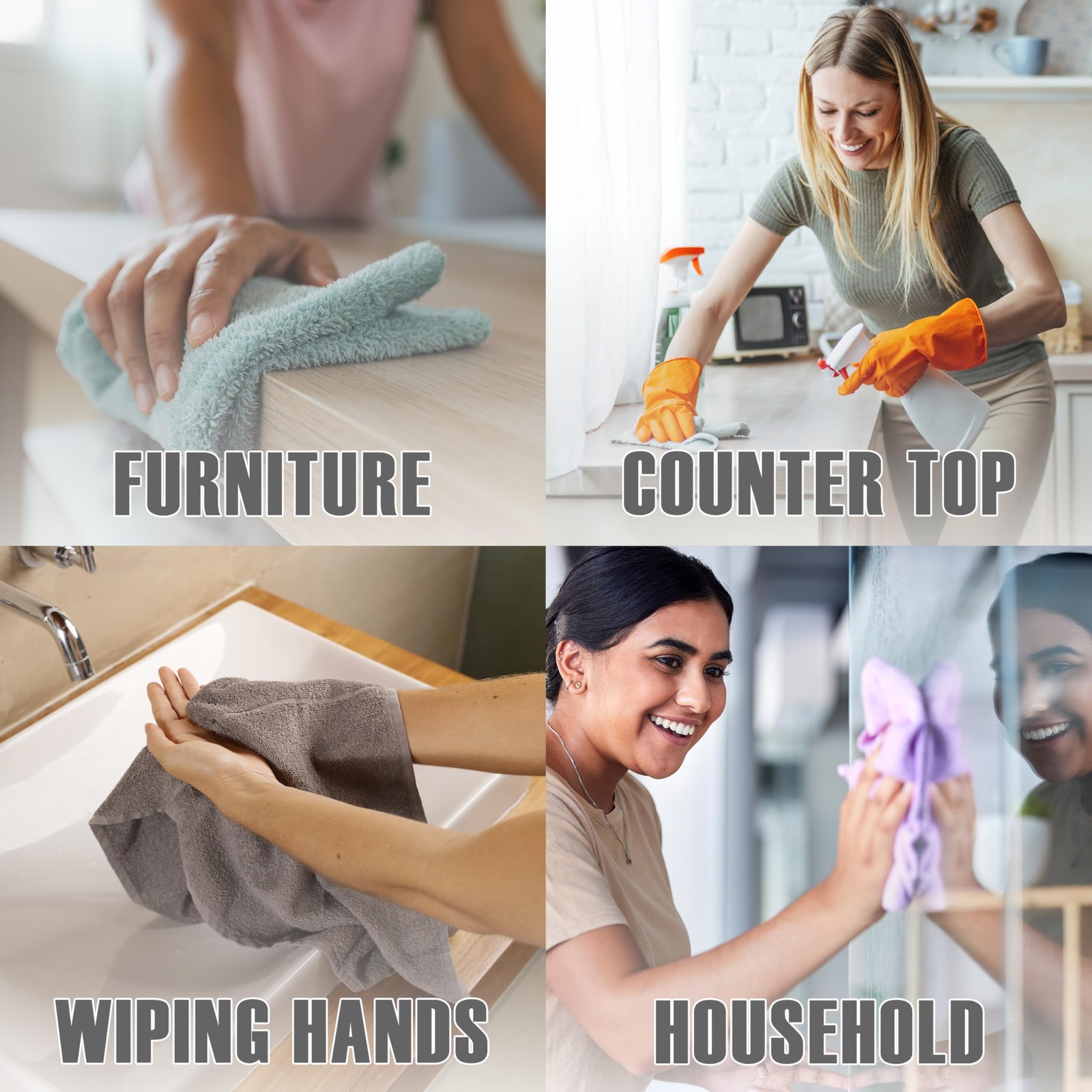 Bar Mop Kitchen Towels – Pack of 12 (16″x19”) 100% Ring Spun Cotton – Dish Wa…