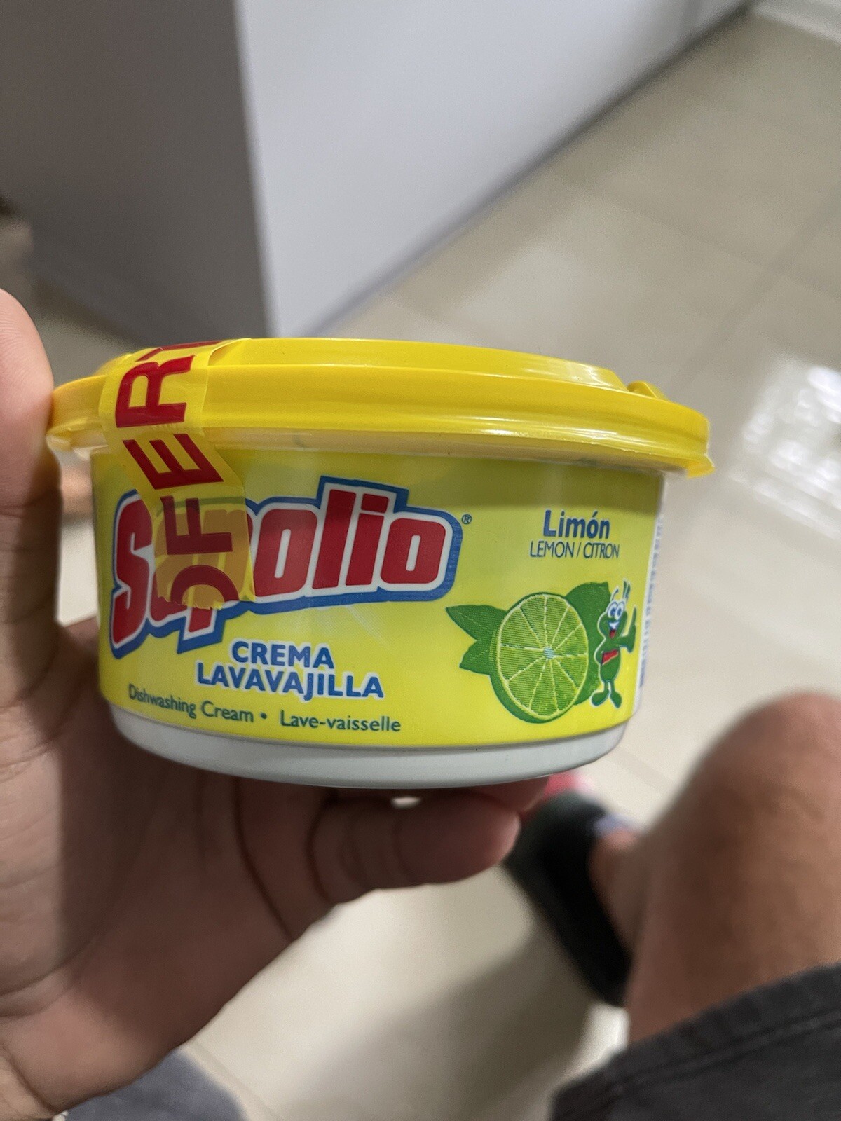 Lavavajilla Sapolio Limon,Tutifruti,Narnaja,Manzana Dishwashing Cream Soap12.6oz