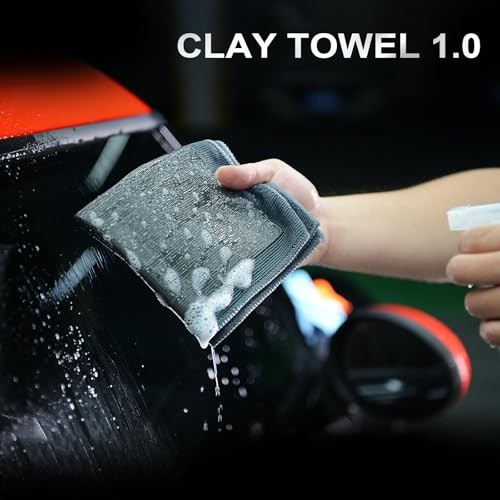 1.0 Clay Towel for Auto Detailing – 1Pcs 12″ Synthetic Clay Bar Towel, Paint
