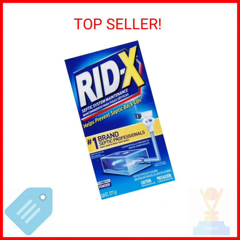 RID-X Septic Treatment, Septic Tank Treatment, 1 Month Supply Of Powder, 9.8 oz