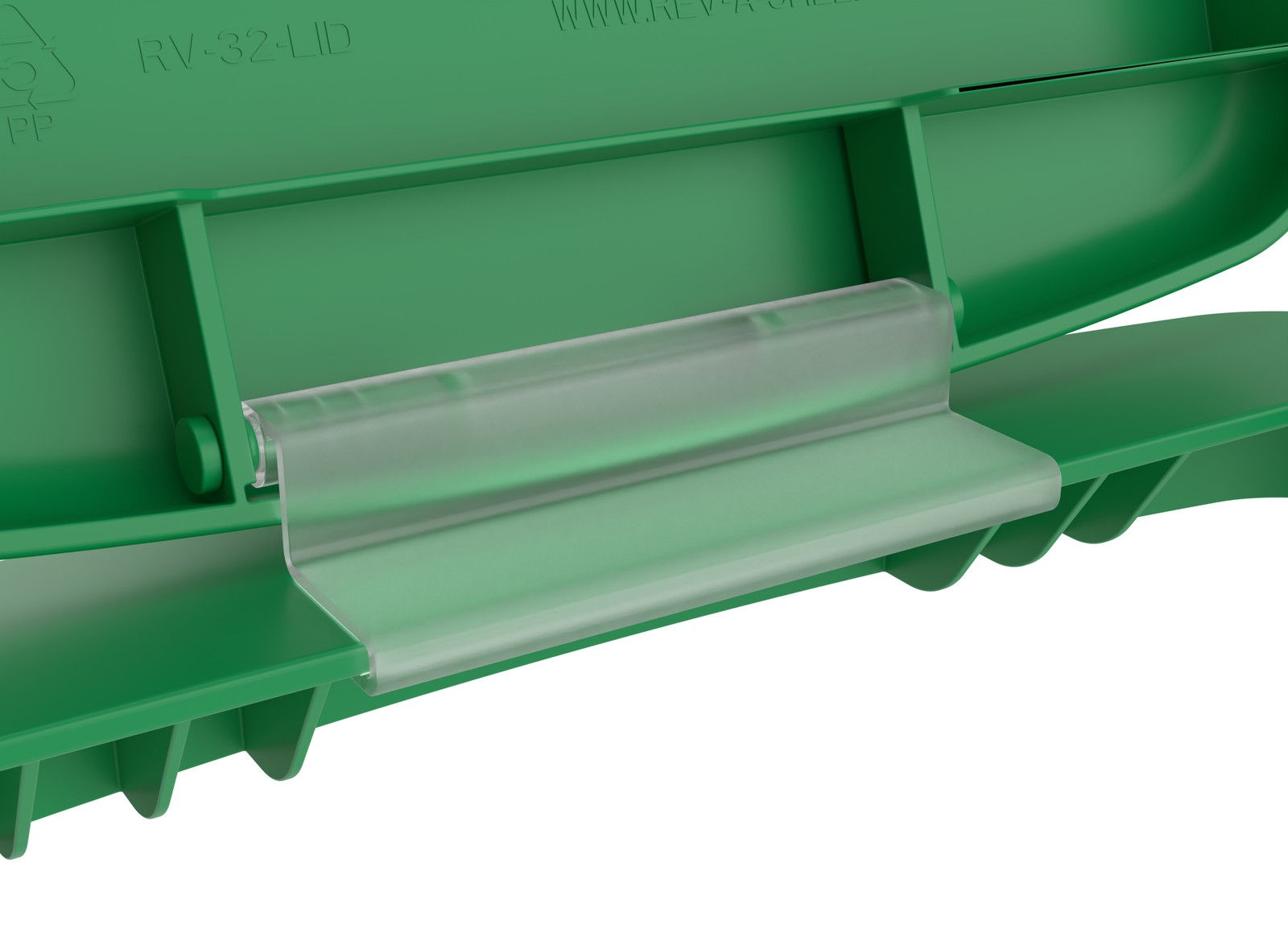 Rev-A-Shelf 32 qt. Trash Can Replacement Lid, Green (Lid Only), RV-32-LID-G-1