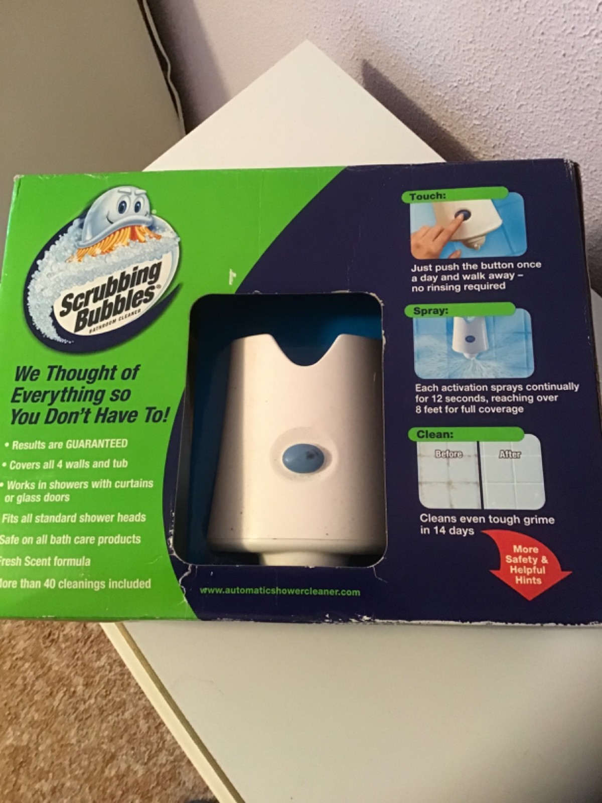 Scrubbing Bubbles Automatic Shower Cleaner Starter Kit With (2) Bottles NIOB