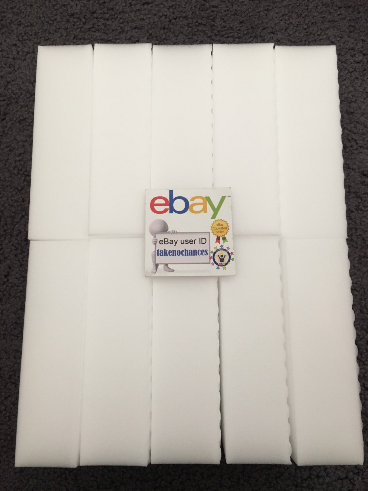 10 PACK Melamine Sponge Eraser Heavy Duty Extra Durable 1-1/4″ Works Like Magic!