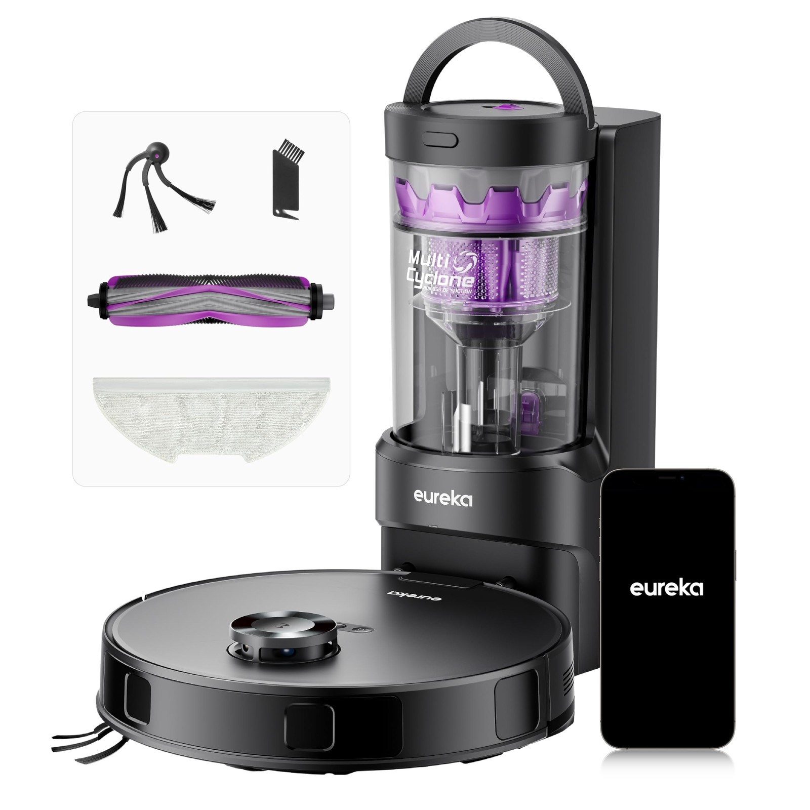 Eureka E20 Evo Plus Robot Vacuum and Mop Combo, 10,000Pa Suction Robot Vacuum Cl